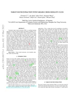 Target Sound Extraction with Variable Cross-modality Clues
