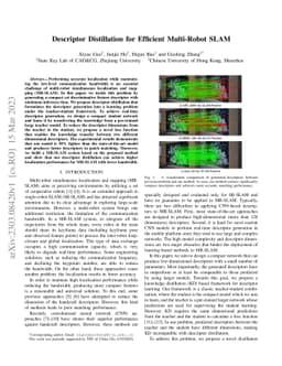 Descriptor Distillation for Efficient Multi-Robot SLAM
