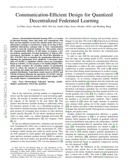 Communication-Efficient Design for Quantized Decentralized Federated
  Learning