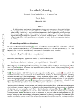Smoothed Q-learning