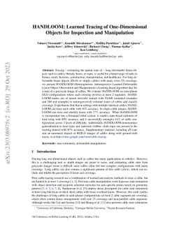 HANDLOOM: Learned Tracing of One-Dimensional Objects for Inspection and
  Manipulation