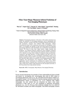 Fiber Tract Shape Measures Inform Prediction of Non-Imaging Phenotypes