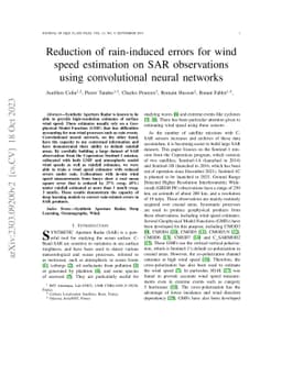 Reduction of rain-induced errors for wind speed estimation on SAR
  observations using convolutional neural networks