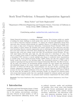 Stock Trend Prediction: A Semantic Segmentation Approach
