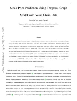 Stock Price Prediction Using Temporal Graph Model with Value Chain Data