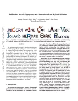 DS-Fusion: Artistic Typography via Discriminated and Stylized Diffusion