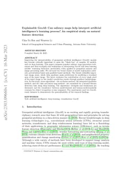 Explainable GeoAI: Can saliency maps help interpret artificial
  intelligence's learning process? An empirical study on natural feature
  detection