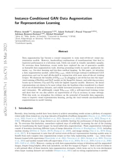 Instance-Conditioned GAN Data Augmentation for Representation Learning