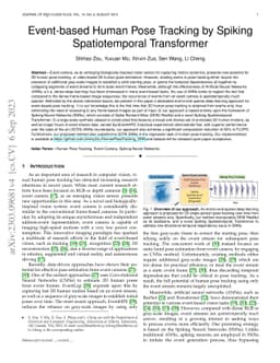 Highly Efficient 3D Human Pose Tracking from Events with Spiking Spatiotemporal Transformer