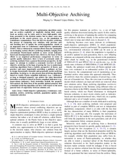 Multi-Objective Archiving