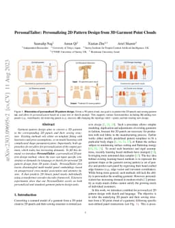 PersonalTailor: Personalizing 2D Pattern Design from 3D Garment Point
  Clouds