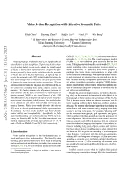 Video Action Recognition with Attentive Semantic Units