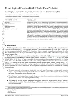 Urban Regional Function Guided Traffic Flow Prediction