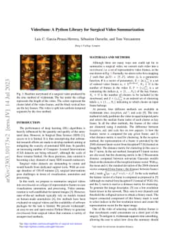 VideoSum: A Python Library for Surgical Video Summarization
