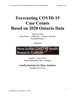 Forecasting COVID-19 Case Counts Based on 2020 Ontario Data