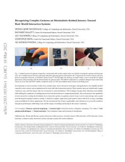 Recognizing Complex Gestures on Minimalistic Knitted Sensors: Toward
  Real-World Interactive Systems
