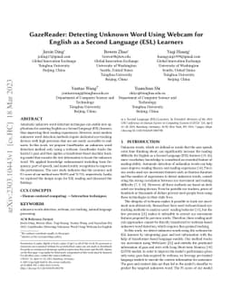 GazeReader: Detecting Unknown Word Using Webcam for English as a Second
  Language (ESL) Learners