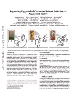 Supporting Piggybacked Co-Located Leisure Activities via Augmented
  Reality