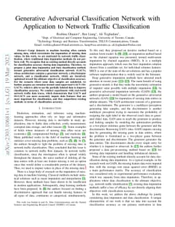 Generative Adversarial Classification Network with Application to
  Network Traffic Classification