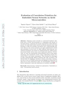 Evaluation of Convolution Primitives for Embedded Neural Networks on
  32-bit Microcontrollers