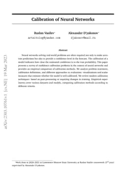 Calibration of Neural Networks