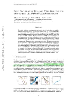 Deep Declarative Dynamic Time Warping for End-to-End Learning of
  Alignment Paths