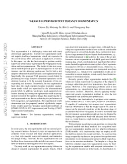 Weakly-Supervised Text Instance Segmentation