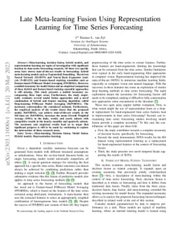 Late Meta-learning Fusion Using Representation Learning for Time Series
  Forecasting