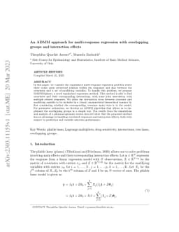 An ADMM approach for multi-response regression with overlapping groups
  and interaction effects