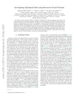 Investigating Topological Order using Recurrent Neural Networks