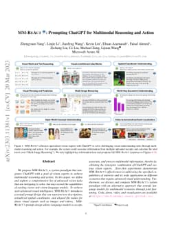MM-REACT: Prompting ChatGPT for Multimodal Reasoning and Action