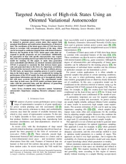Targeted Analysis of High-Risk States Using an Oriented Variational
  Autoencoder