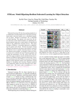 STDLens: Model Hijacking-Resilient Federated Learning for Object
  Detection