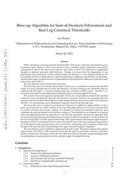 Blow-up Algorithm for Sum-of-Products Polynomials and Real Log Canonical
  Thresholds