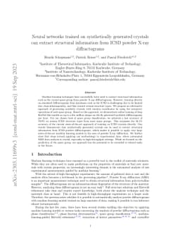 Neural networks trained on synthetically generated crystals can extract
  structural information from ICSD powder X-ray diffractograms
