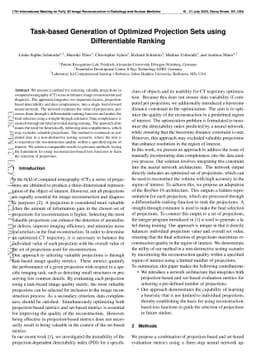 Task-based Generation of Optimized Projection Sets using Differentiable
  Ranking