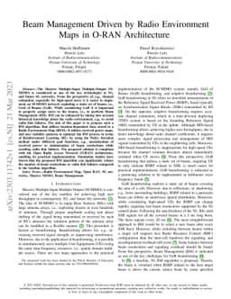 Beam Management Driven by Radio Environment Maps in O-RAN Architecture
