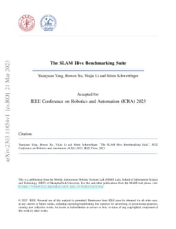 The SLAM Hive Benchmarking Suite