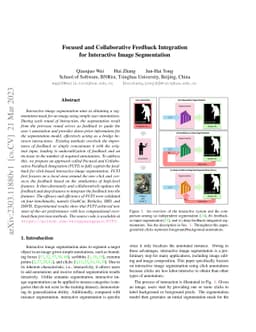 Focused and Collaborative Feedback Integration for Interactive Image
  Segmentation