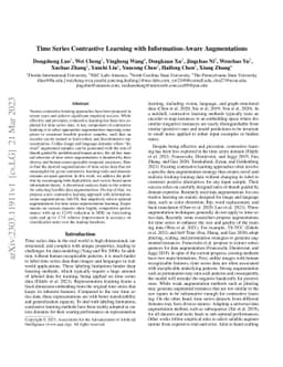 Time Series Contrastive Learning with Information-Aware Augmentations