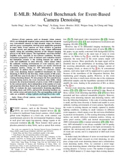 E-MLB: Multilevel Benchmark for Event-Based Camera Denoising