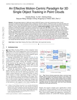 An Effective Motion-Centric Paradigm for 3D Single Object Tracking in
  Point Clouds