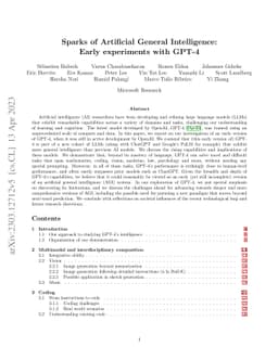 Sparks of Artificial General Intelligence: Early experiments with GPT-4