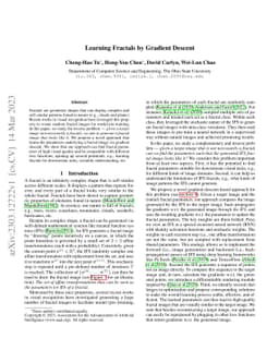 Learning Fractals by Gradient Descent