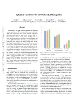 Spherical Transformer for LiDAR-based 3D Recognition