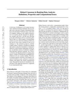 Robust Consensus in Ranking Data Analysis: Definitions, Properties and
  Computational Issues