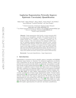 Laplacian Segmentation Networks: Improved Epistemic Uncertainty from
  Spatial Aleatoric Uncertainty