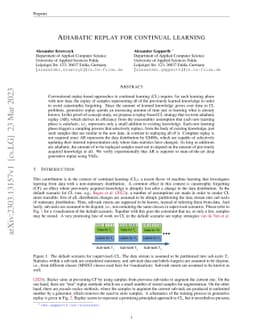 Adiabatic replay for continual learning