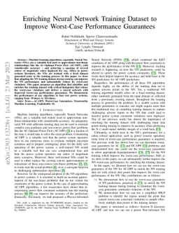 Enriching Neural Network Training Dataset to Improve Worst-Case
  Performance Guarantees