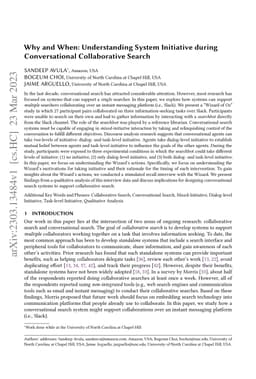 Why and When: Understanding System Initiative during Conversational
  Collaborative Search